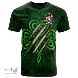 ScotsTee Shop Irish Amory Coat of Arms Irish T Shirt Irish In Me Shamrock Scratch