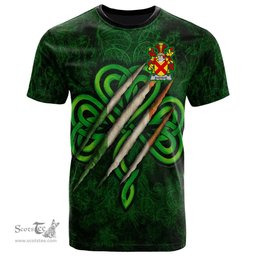 ScotsTee Shop Irish Eustace Coat of Arms Irish T Shirt Irish In Me Shamrock Scratch