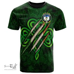 ScotsTee Shop Irish House of O BEIRNE Coat of Arms Irish T Shirt Irish In Me Shamrock Scratch