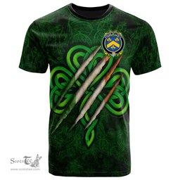 ScotsTee Shop Irish House of LYNCH Coat of Arms Irish T Shirt Irish In Me Shamrock Scratch