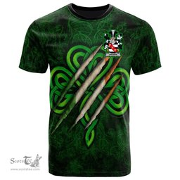ScotsTee Shop Irish Hadsor Coat of Arms Irish T Shirt Irish In Me Shamrock Scratch