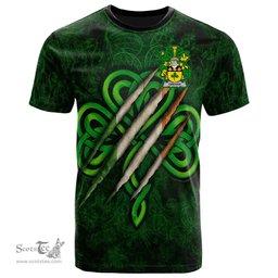 ScotsTee Shop Irish Grehan or O Greaghan Coat of Arms Irish T Shirt Irish In Me Shamrock Scratch