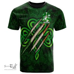 ScotsTee Shop Irish Gogarty Coat of Arms Irish T Shirt Irish In Me Shamrock Scratch