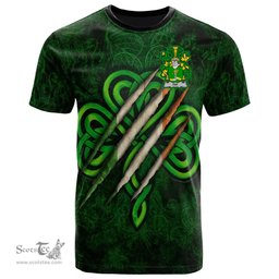 ScotsTee Shop Irish Fay or O Fee Coat of Arms Irish T Shirt Irish In Me Shamrock Scratch