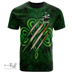 ScotsTee Shop Irish Forstall Coat of Arms Irish T Shirt Irish In Me Shamrock Scratch