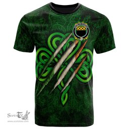 ScotsTee Shop Irish House of O HOGAN Coat of Arms Irish T Shirt Irish In Me Shamrock Scratch