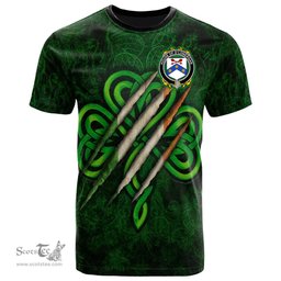 ScotsTee Shop Irish House of O LONERGAN Coat of Arms Irish T Shirt Irish In Me Shamrock Scratch