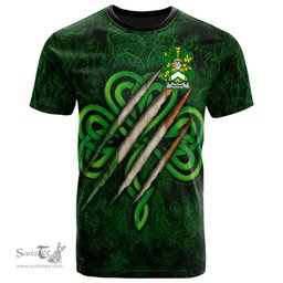 ScotsTee Shop Irish Kildahl Coat of Arms Irish T Shirt Irish In Me Shamrock Scratch