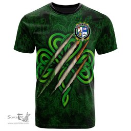ScotsTee Shop Irish House of O HAGAN Coat of Arms Irish T Shirt Irish In Me Shamrock Scratch