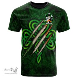 ScotsTee Shop Irish Worth or McWorth Coat of Arms Irish T Shirt Irish In Me Shamrock Scratch