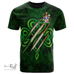 ScotsTee Shop Irish Widenham Coat of Arms Irish T Shirt Irish In Me Shamrock Scratch