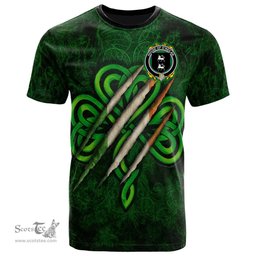 ScotsTee Shop Irish House of O NEILAN Coat of Arms Irish T Shirt Irish In Me Shamrock Scratch