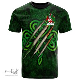 ScotsTee Shop Irish Steen Coat of Arms Irish T Shirt Irish In Me Shamrock Scratch