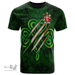 ScotsTee Shop Irish Stack Coat of Arms Irish T Shirt Irish In Me Shamrock Scratch