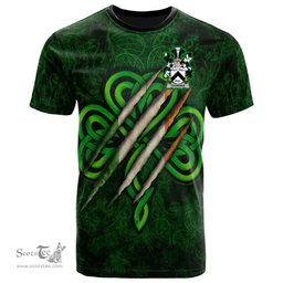 ScotsTee Shop Irish Thunder Coat of Arms Irish T Shirt Irish In Me Shamrock Scratch