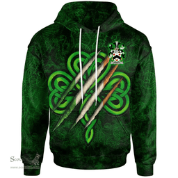 ScotsTee Shop Irish Arnott Coat of Arms Irish Hoodie Irish In Me Shamrock Scratch