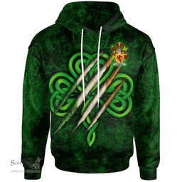 ScotsTee Shop Irish Gould Coat of Arms Irish Hoodie Irish In Me Shamrock Scratch