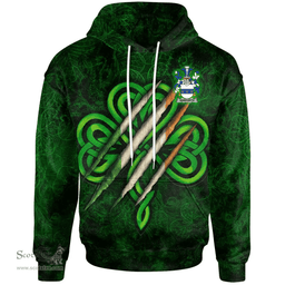 ScotsTee Shop Irish Harforth Coat of Arms Irish Hoodie Irish In Me Shamrock Scratch