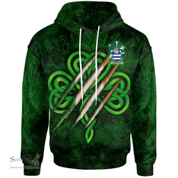 ScotsTee Shop Irish Gilfoyle or McGilfoyle Coat of Arms Irish Hoodie Irish In Me Shamrock Scratch