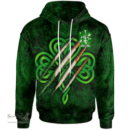 ScotsTee Shop Irish Hume Coat of Arms Irish Hoodie Irish In Me Shamrock Scratch