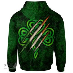 ScotsTee Shop Irish Segrave Coat of Arms Irish Hoodie Irish In Me Shamrock Scratch