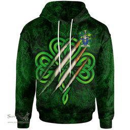 ScotsTee Shop Irish Orme Coat of Arms Irish Hoodie Irish In Me Shamrock Scratch