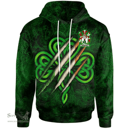 ScotsTee Shop Irish Webster Coat of Arms Irish Hoodie Irish In Me Shamrock Scratch