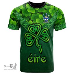 ScotsTee Shop Irish Richardson Coat of Arms Irish T Shirt Irish Shamrock Triangle Style