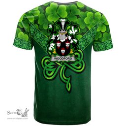 ScotsTee Shop Irish Woodford Coat of Arms Irish T Shirt Irish Shamrock Triangle Style