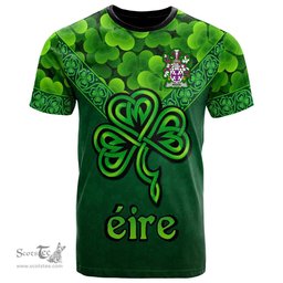 ScotsTee Shop Irish Riggs Coat of Arms Irish T Shirt Irish Shamrock Triangle Style