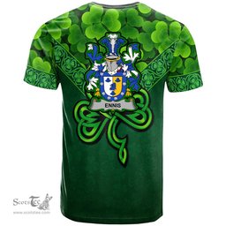 ScotsTee Shop Irish Ennis Coat of Arms Irish T Shirt Irish Shamrock Triangle Style