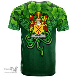 ScotsTee Shop Irish Ewart Coat of Arms Irish T Shirt Irish Shamrock Triangle Style