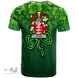 ScotsTee Shop Irish Roche Coat of Arms Irish T Shirt Irish Shamrock Triangle Style