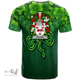 ScotsTee Shop Irish Dillon Coat of Arms Irish T Shirt Irish Shamrock Triangle Style