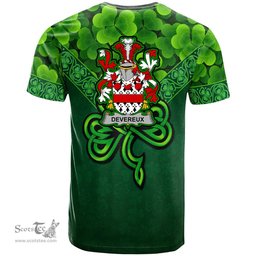 ScotsTee Shop Irish Devereux Coat of Arms Irish T Shirt Irish Shamrock Triangle Style