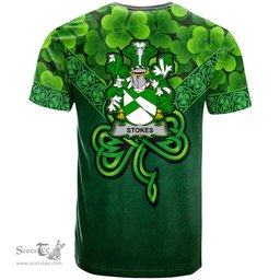 ScotsTee Shop Irish Stokes Coat of Arms Irish T Shirt Irish Shamrock Triangle Style