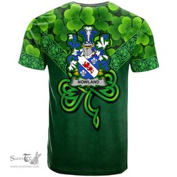 ScotsTee Shop Irish Nowland Coat of Arms Irish T Shirt Irish Shamrock Triangle Style