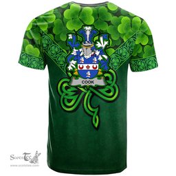 ScotsTee Shop Irish Cook Coat of Arms Irish T Shirt Irish Shamrock Triangle Style