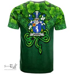 ScotsTee Shop Irish Dehany Coat of Arms Irish T Shirt Irish Shamrock Triangle Style