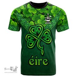 ScotsTee Shop Irish Ashfield Coat of Arms Irish T Shirt Irish Shamrock Triangle Style