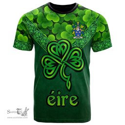 ScotsTee Shop Irish Greene Coat of Arms Irish T Shirt Irish Shamrock Triangle Style