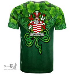 ScotsTee Shop Irish Barrett Coat of Arms Irish T Shirt Irish Shamrock Triangle Style