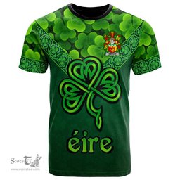 ScotsTee Shop Irish Simpson Coat of Arms Irish T Shirt Irish Shamrock Triangle Style