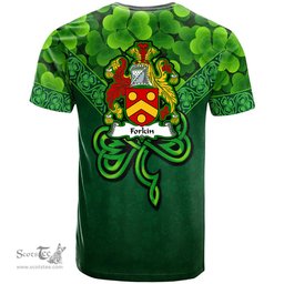 ScotsTee Shop Irish Forkin Coat of Arms Irish T Shirt Irish Shamrock Triangle Style
