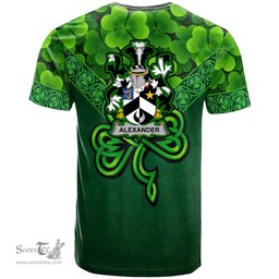 ScotsTee Shop Irish Alexander Coat of Arms Irish T Shirt Irish Shamrock Triangle Style