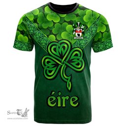ScotsTee Shop Irish Dickson Coat of Arms Irish T Shirt Irish Shamrock Triangle Style