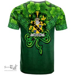 ScotsTee Shop Irish Gillson Coat of Arms Irish T Shirt Irish Shamrock Triangle Style