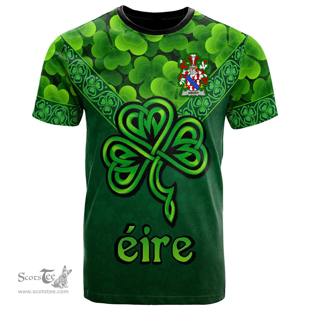 ScotsTee Shop Irish Amory Coat of Arms Irish T Shirt Irish Shamrock Triangle Style