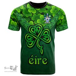 ScotsTee Shop Irish Phillips Coat of Arms Irish T Shirt Irish Shamrock Triangle Style