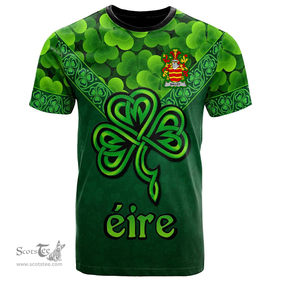 ScotsTee Shop Irish Ballet Coat of Arms Irish T Shirt Irish Shamrock Triangle Style